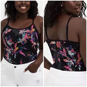 NWT Torrid Foxy Cami 2X black floral pink